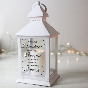 Personalised "Miss You Beyond The Stars" White Lantern
