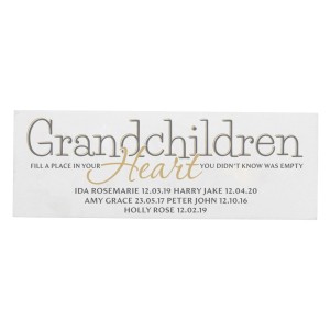 
                            Personalised Grandchildren Wooden Block Sign