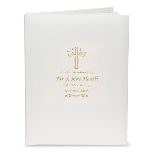 
                            Personalised Gold Cross Traditional Photo Album