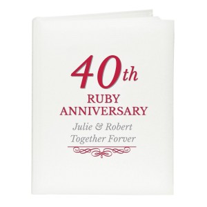Personalised 40th Ruby Anniversary Traditional Photo Album