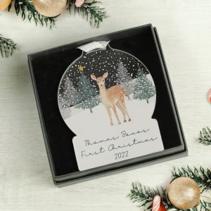 
                            Personalised A Winter's Night Acrylic Snowglobe Decoration